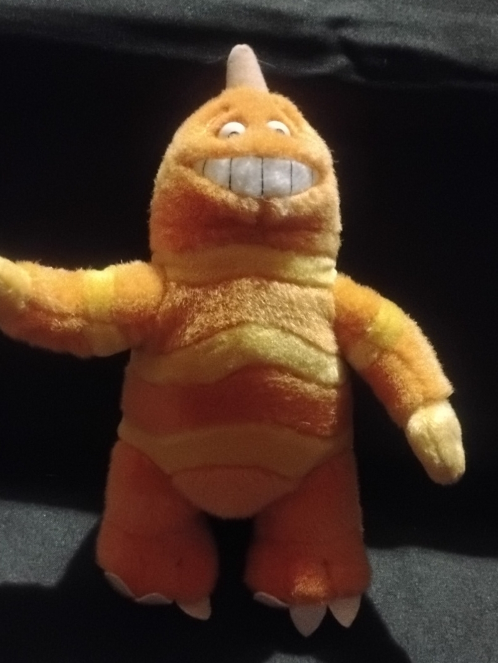 Orange Striped Plush Reptile Toy - Soft Cuddly Pet Plush